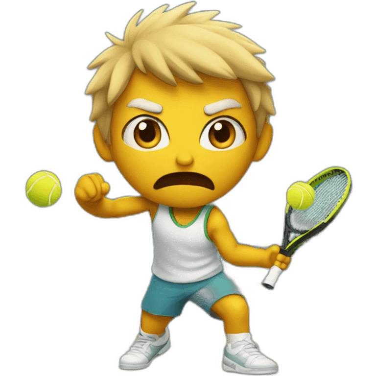 An angry tennis player emoji