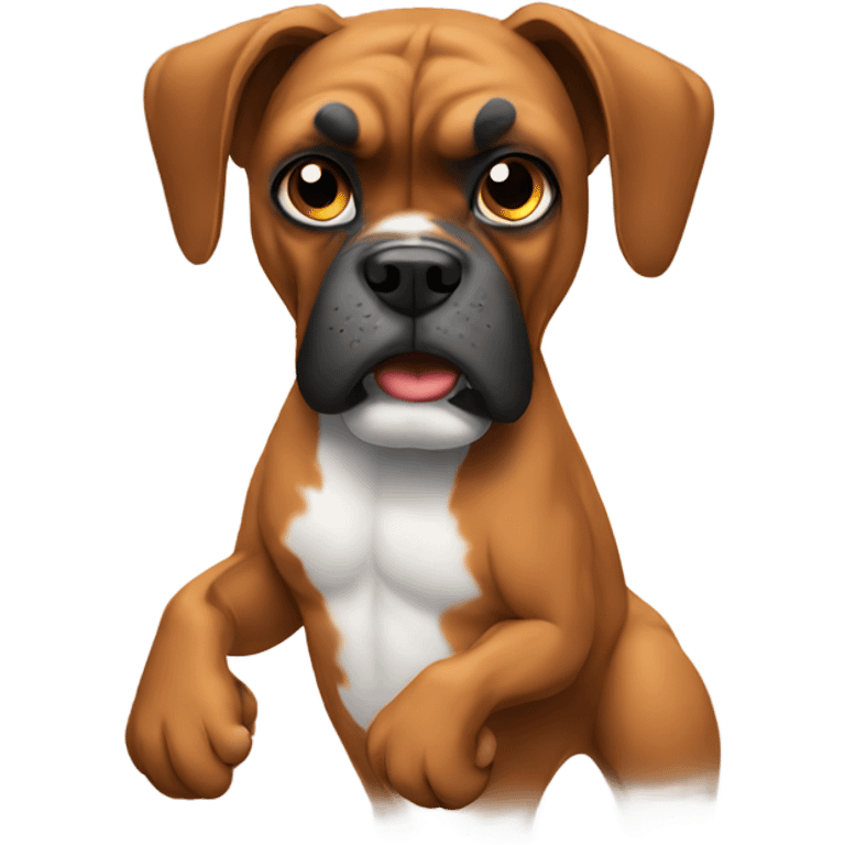 boxer dog boxing  emoji