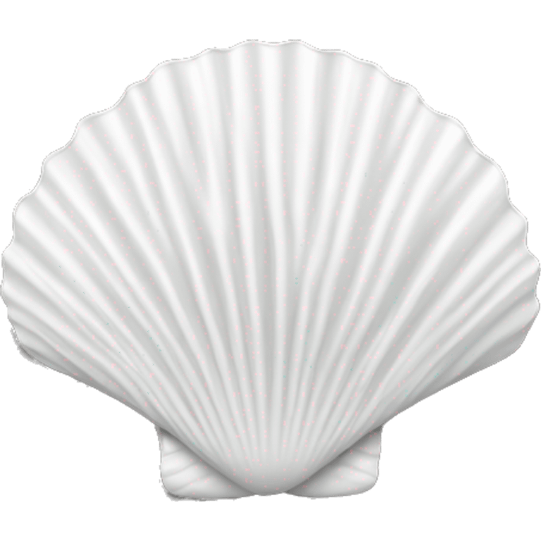 White scallop shell top emoji