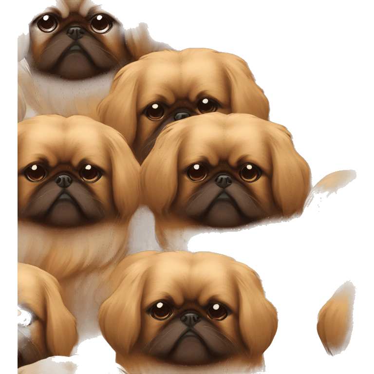 Brown sleeping Pekingese  emoji