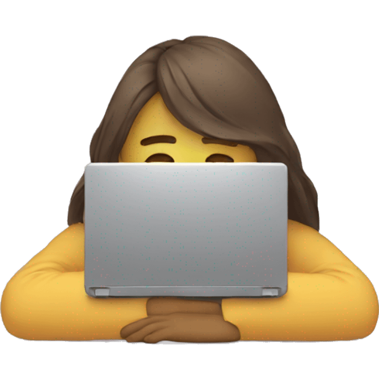 sad person with laptop emoji