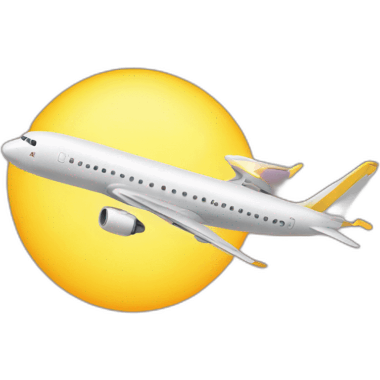 plane with sun emoji