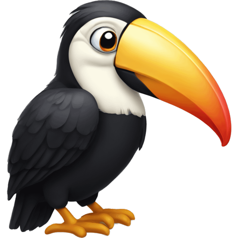 an tired toucan with white beard emoji