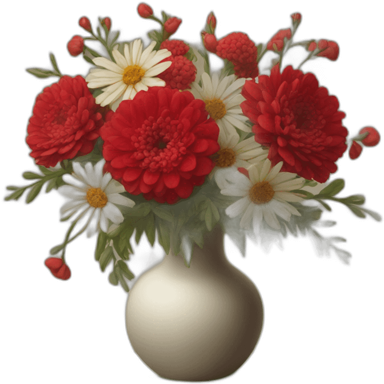 Red rise bouquet still life  emoji