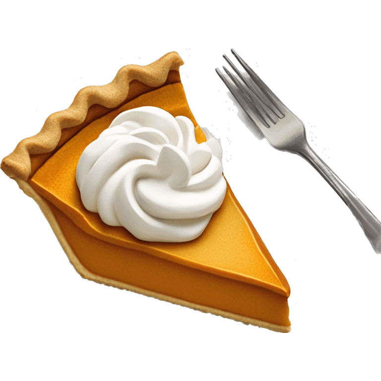 Slice of pumpkin pie with dollop of whipped cream on top emoji