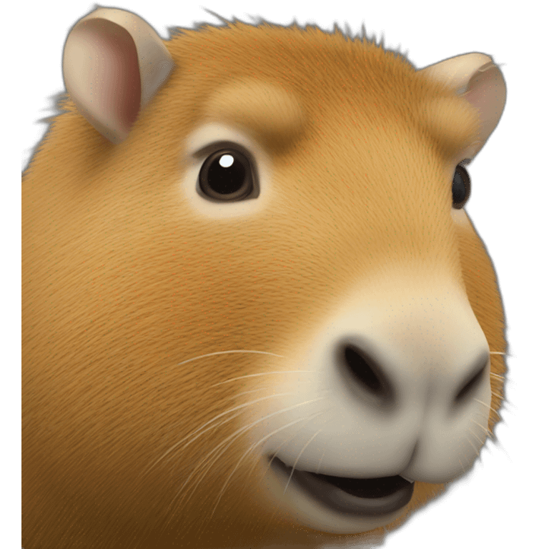 Chat sur capybara emoji