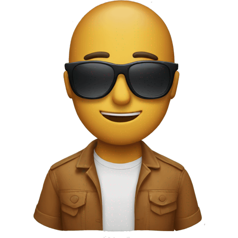 sunglasses character, cute, simple emoji