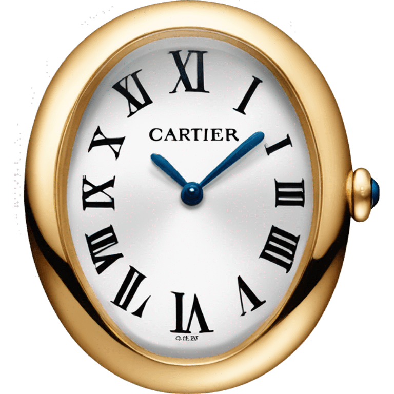 Full golden cartier baignoire watch emoji