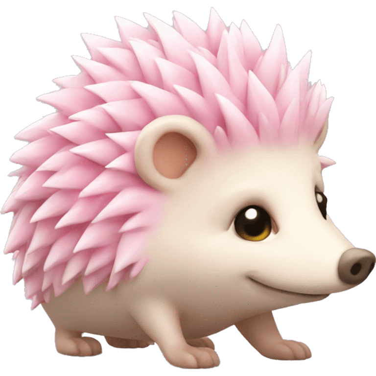 Pastel pink hedgehog  emoji