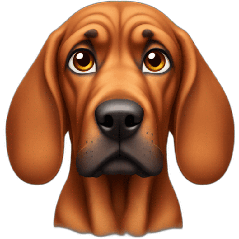 Red bloodhound emoji