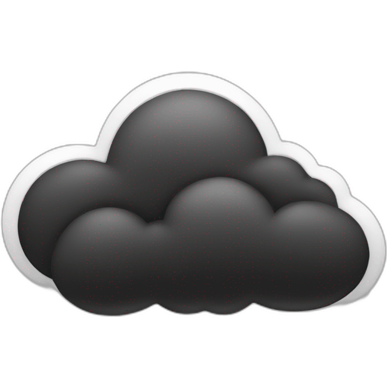 black and white cloud emoji