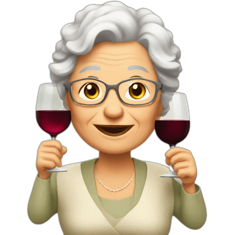 Wine grandma  emoji