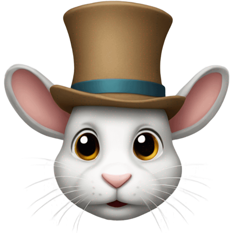 Rabbit with a hat on emoji