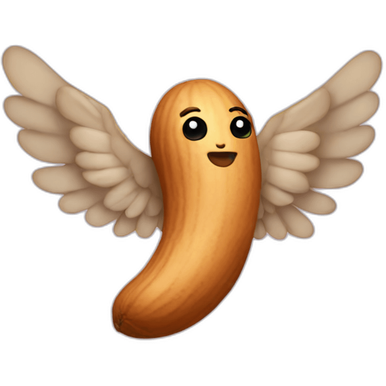 Peanut with wings emoji