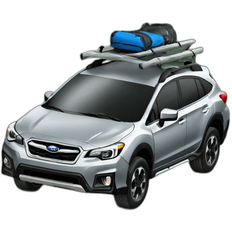 Silver Subaru crosstrek wilderness emoji