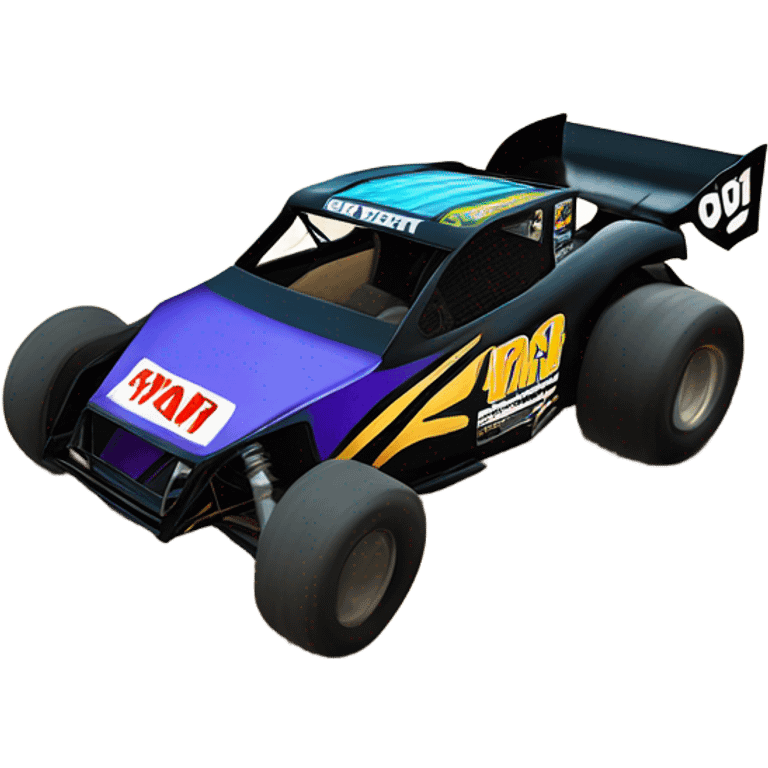 Dirt modified racecar emoji