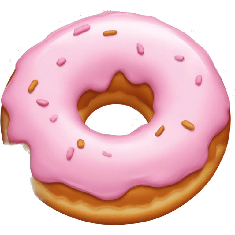 a perfect round donut with a light pink topping and no hole in the middle emoji