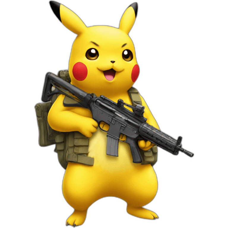 pikachu with rifle emoji