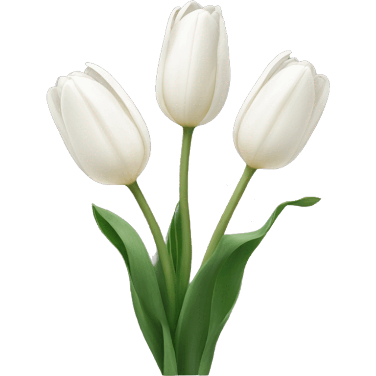 white tulips  emoji