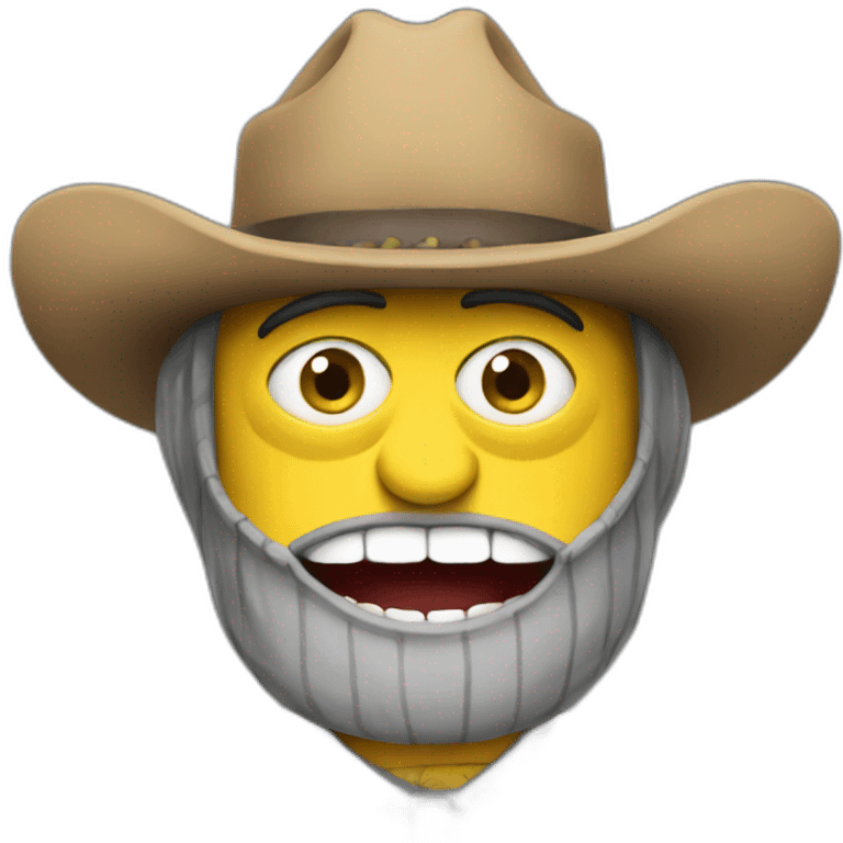 minion full-mouth cowboy emoji