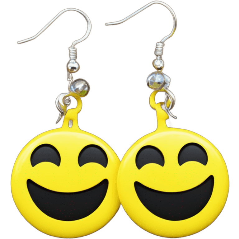 smiley face earrings emoji