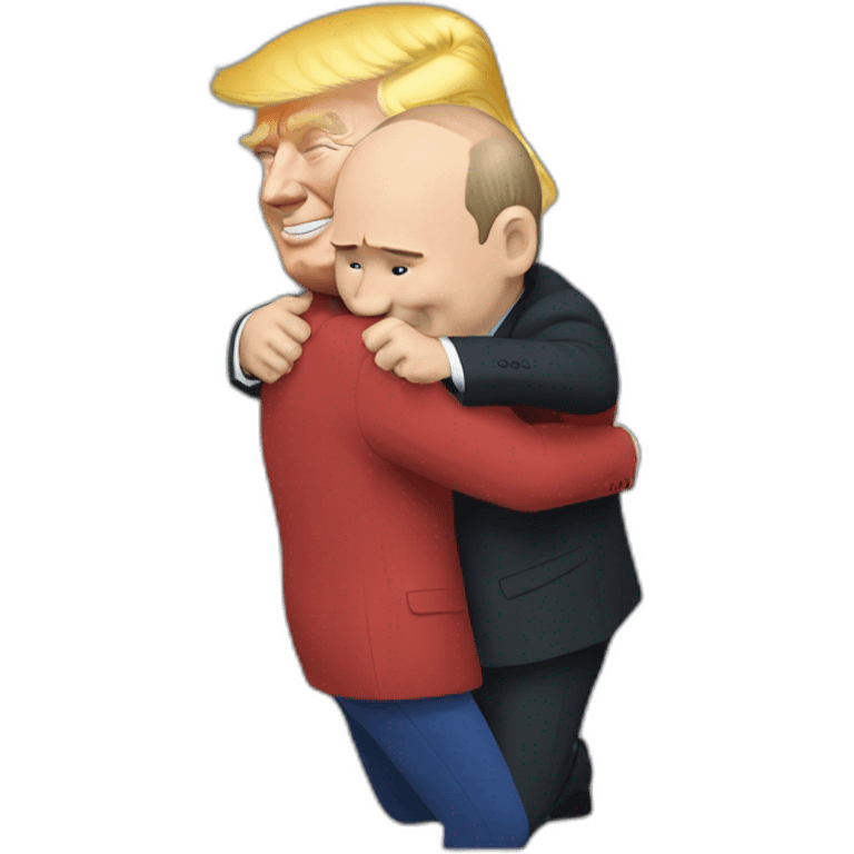 Donald Trump hugs by putin emoji