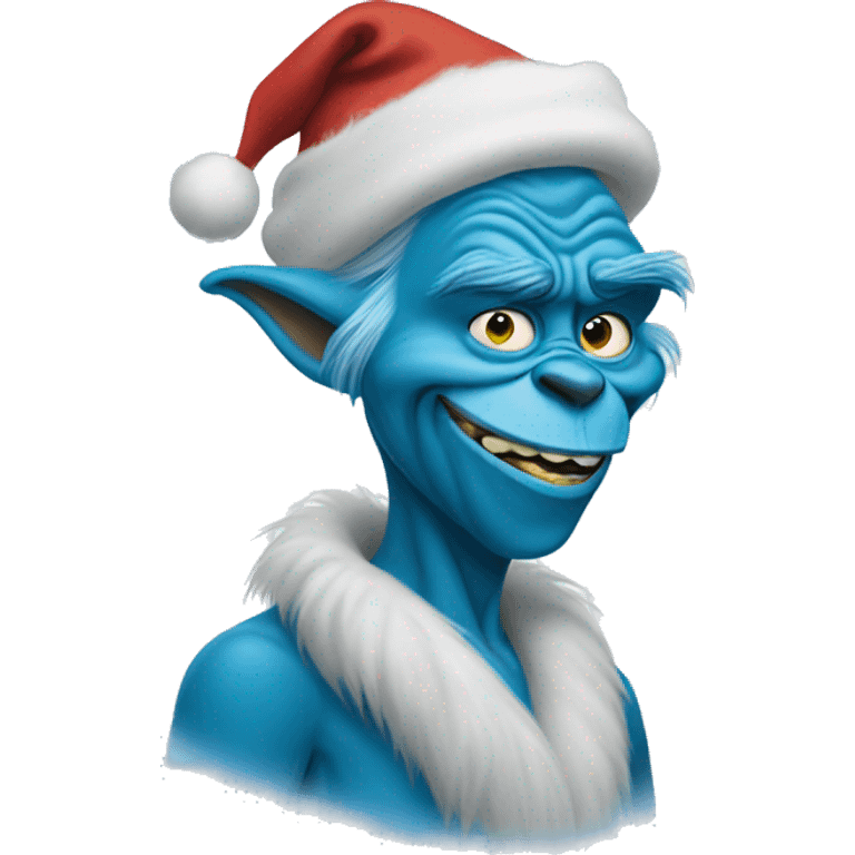 the blue grinch emoji