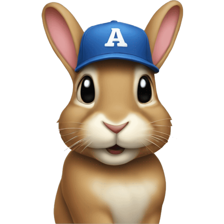 A rabit with a cap  emoji