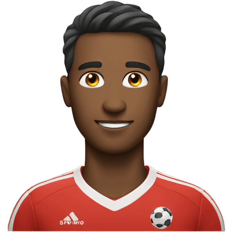 handsome soccer player  emoji