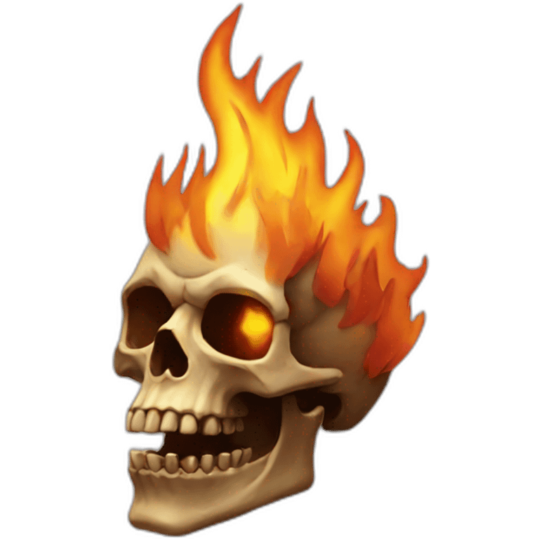 Fire skull emoji