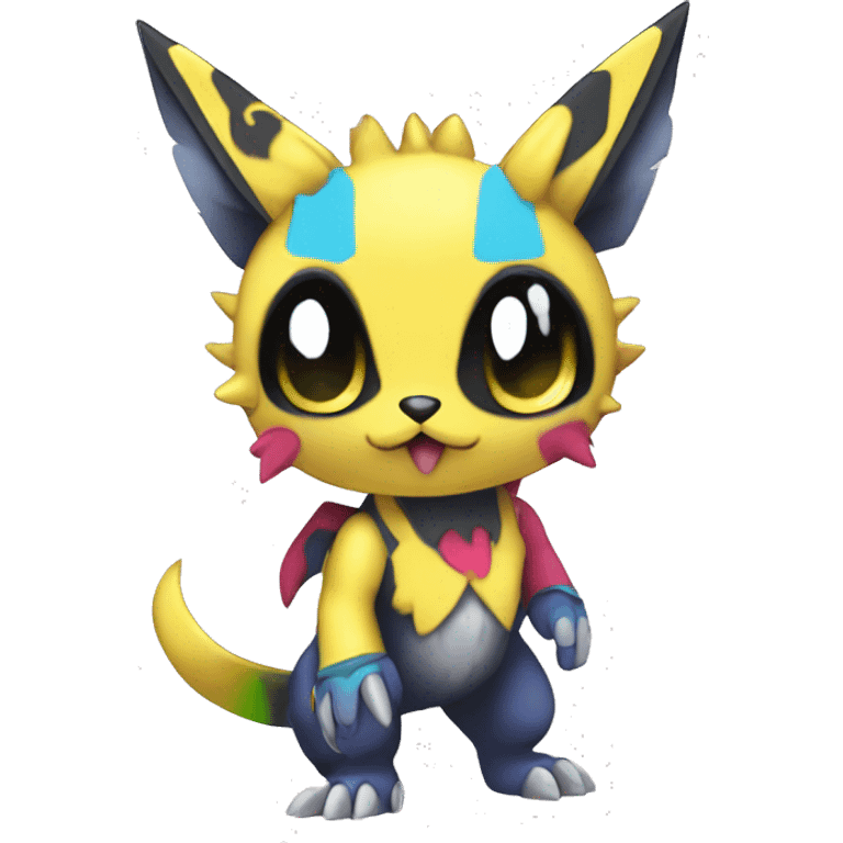 cute kawaii cool edgy colorful Digimon-Fakemon-animal full body emoji