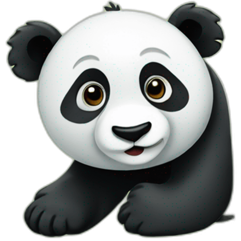 Panda in bamboo jungle emoji