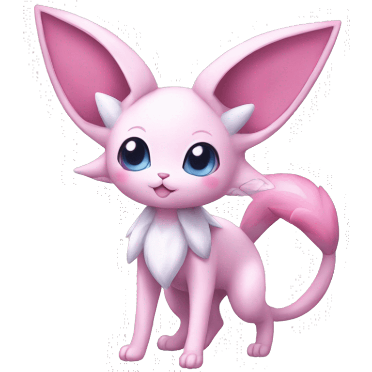 Kawaii Sylveon-Espeon-Pokémon full body emoji