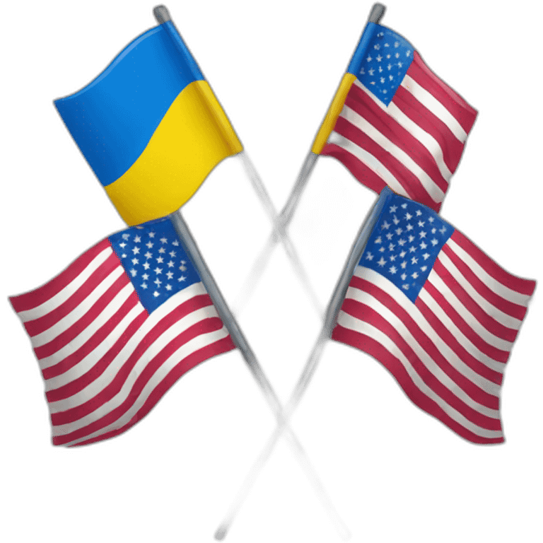 Ukrainу and USA flags emoji