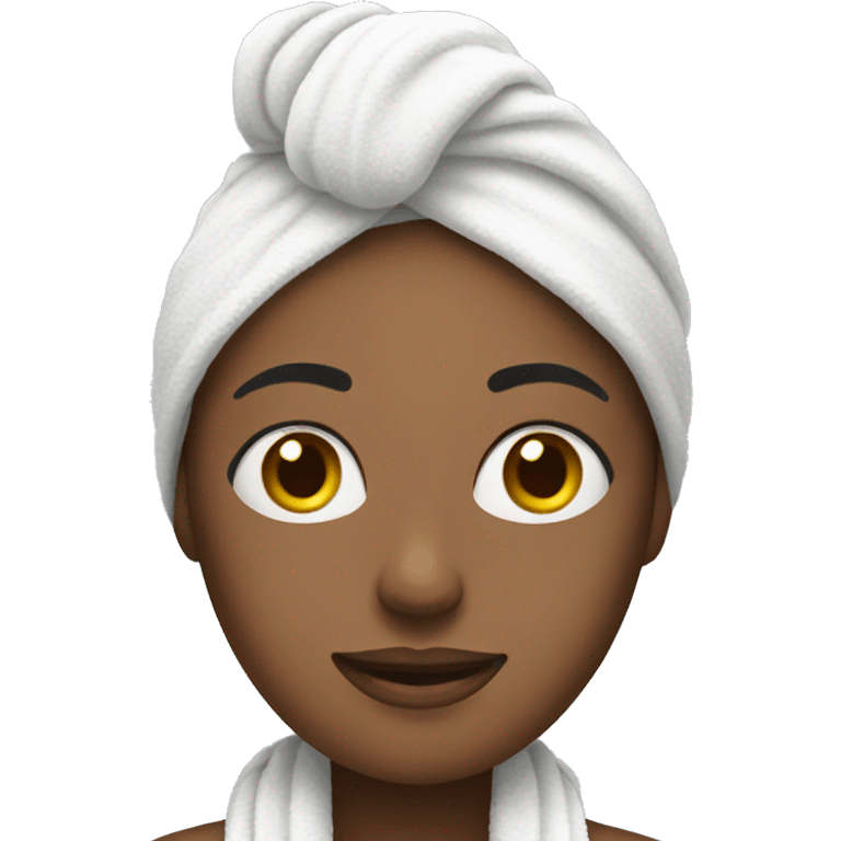 woman with towel on her head emoji