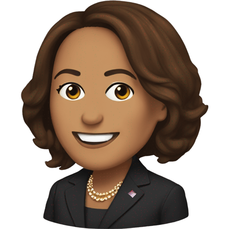 Kamala harris wearing a trump flag emoji