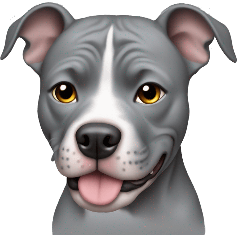 Fully grey little pitbull emoji