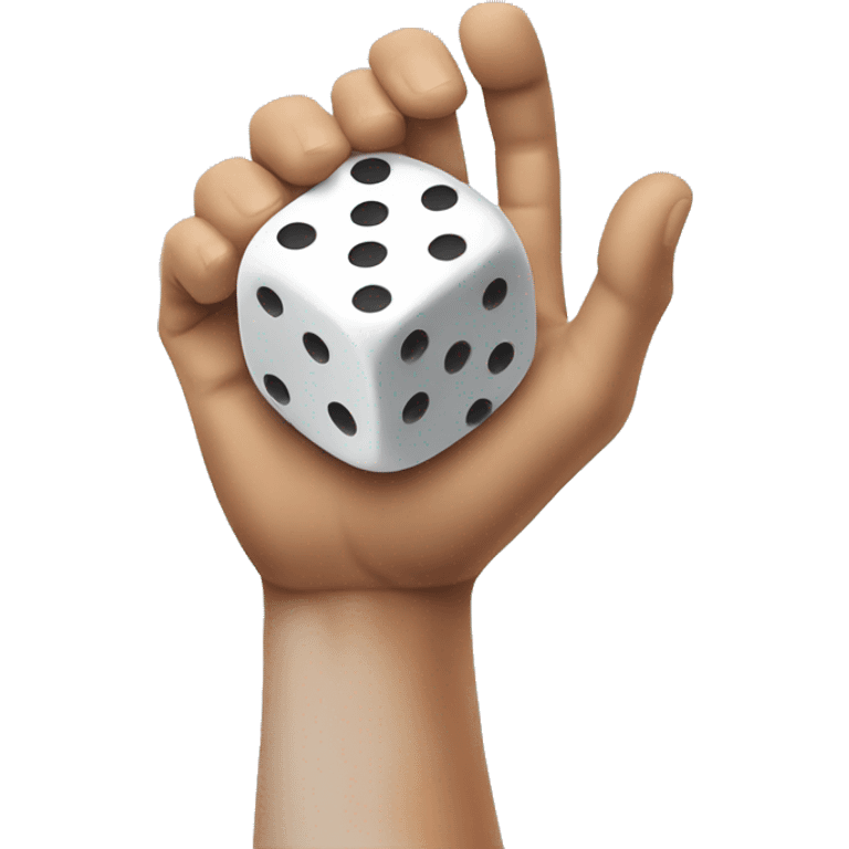 hand tossing dice emoji