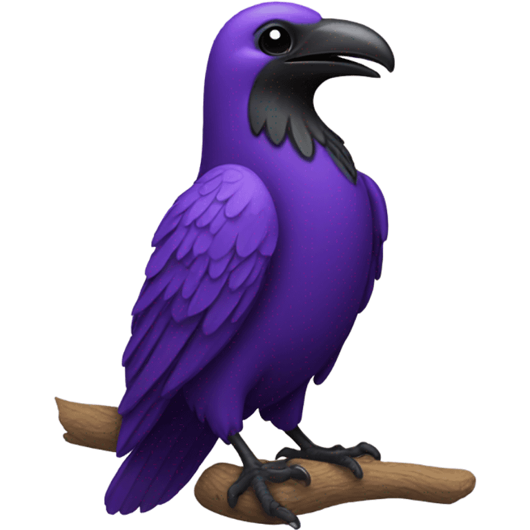 Purple raven celebrating emoji