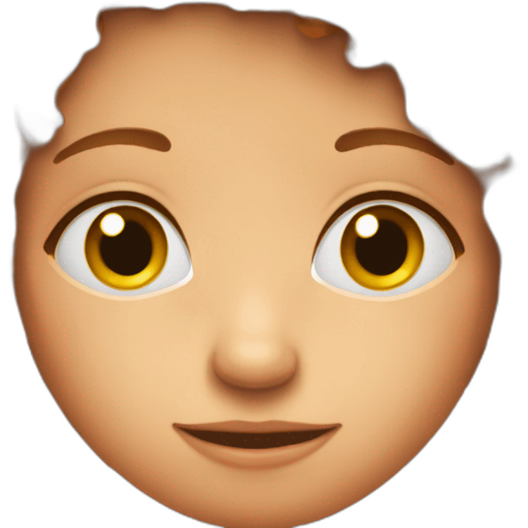 An emoji with freckless emoji