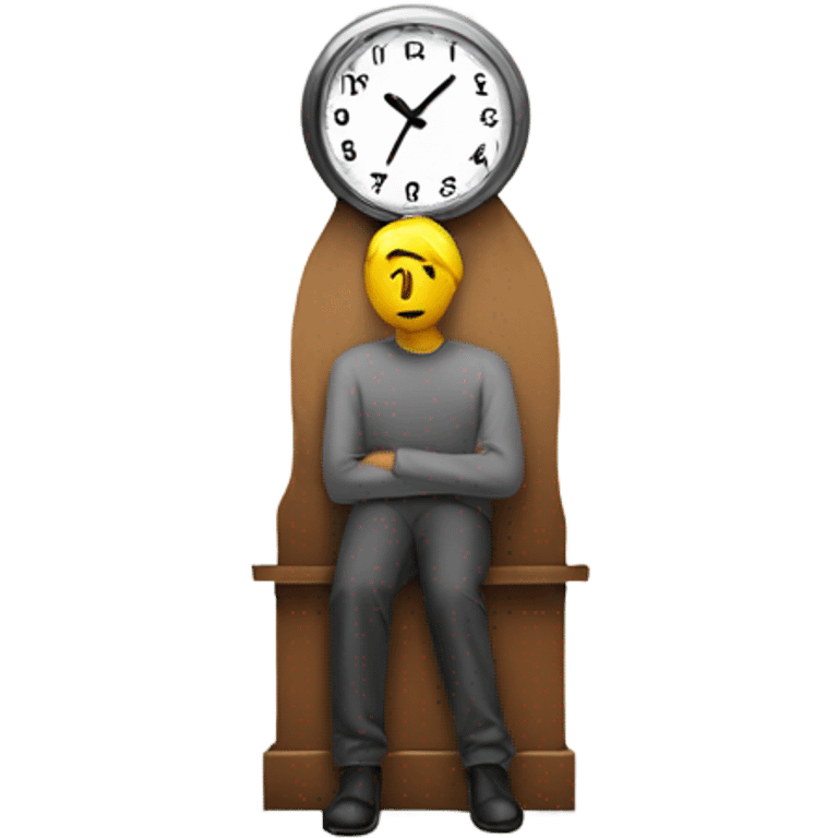 Person waiting looking at clock emoji