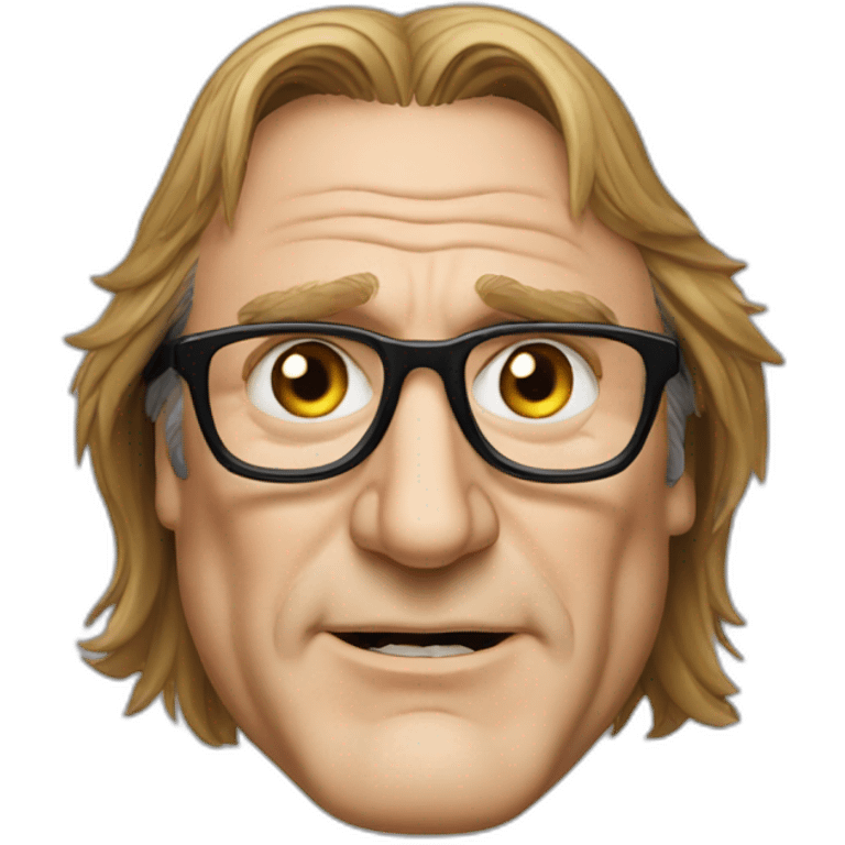 Gérard Depardieu with glasses emoji