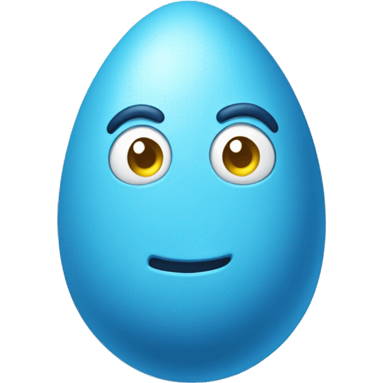 blue colored large sealed surprise egg emoji