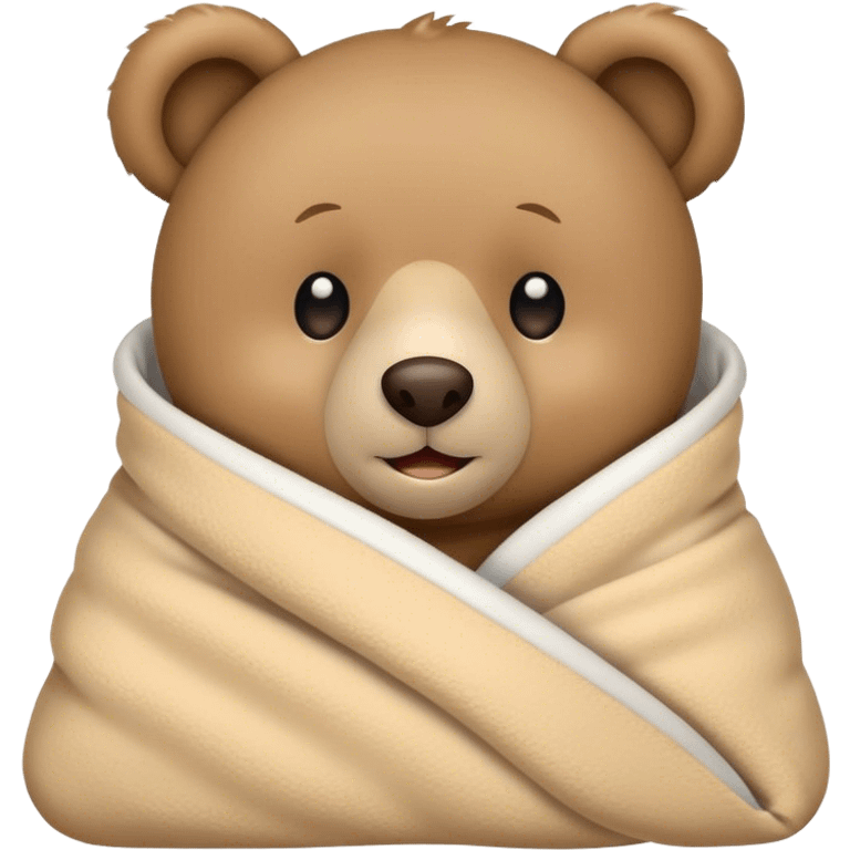 teddy bear cozy in blanket facetime call emoji