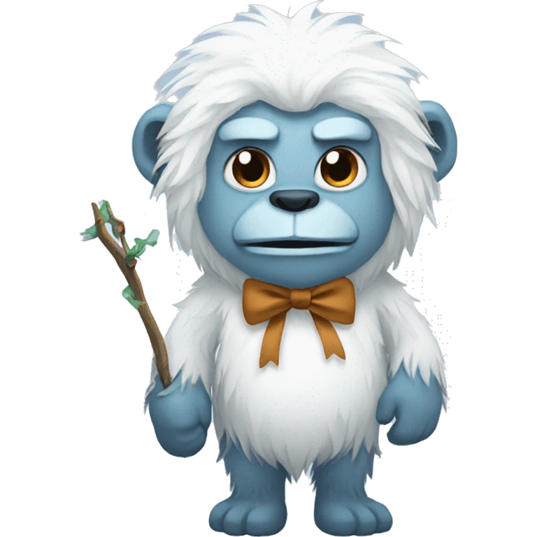 yeti with a bow  emoji