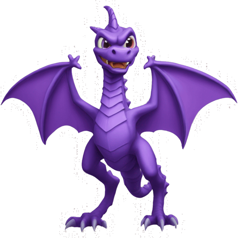 Playstation one style Spyro the dragon fire attack emoji