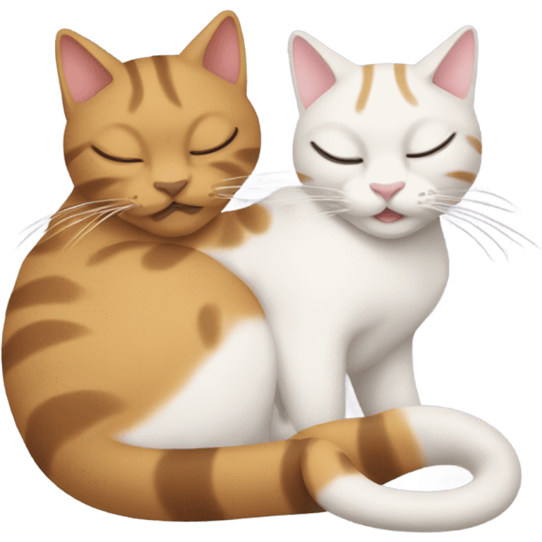 two cats in love emoji