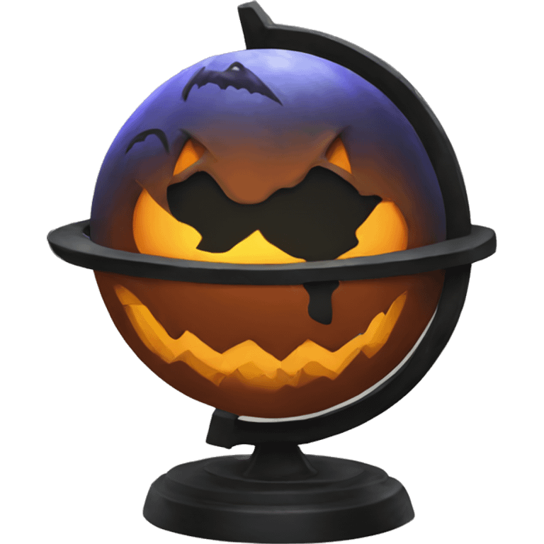 Halloween globe emoji