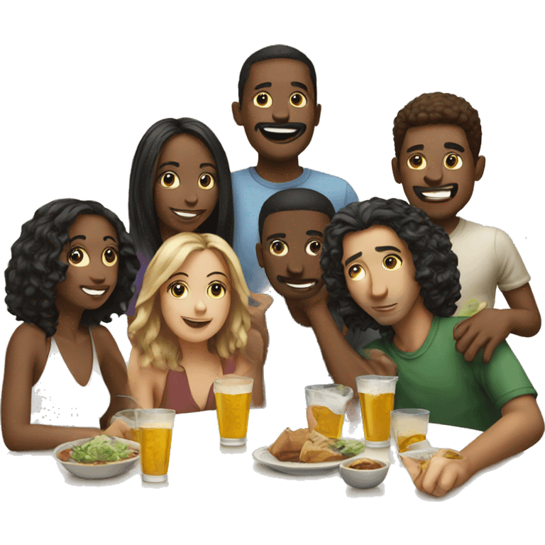 group of friends gosipping emoji