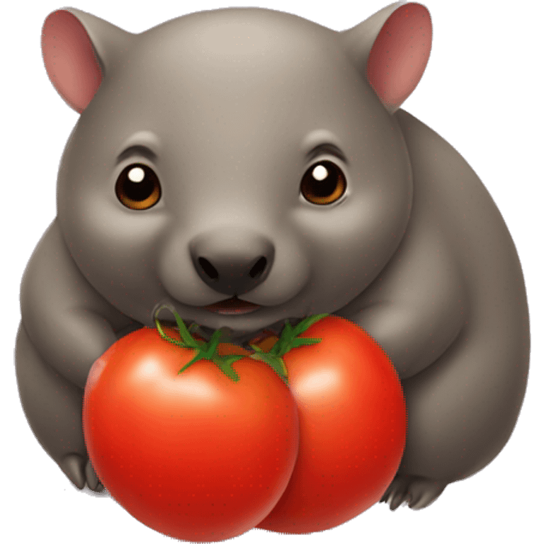 Wombat with Tomato emoji